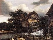 Jacob van Ruisdael Two Water Mills an Open Sluice oil painting picture wholesale